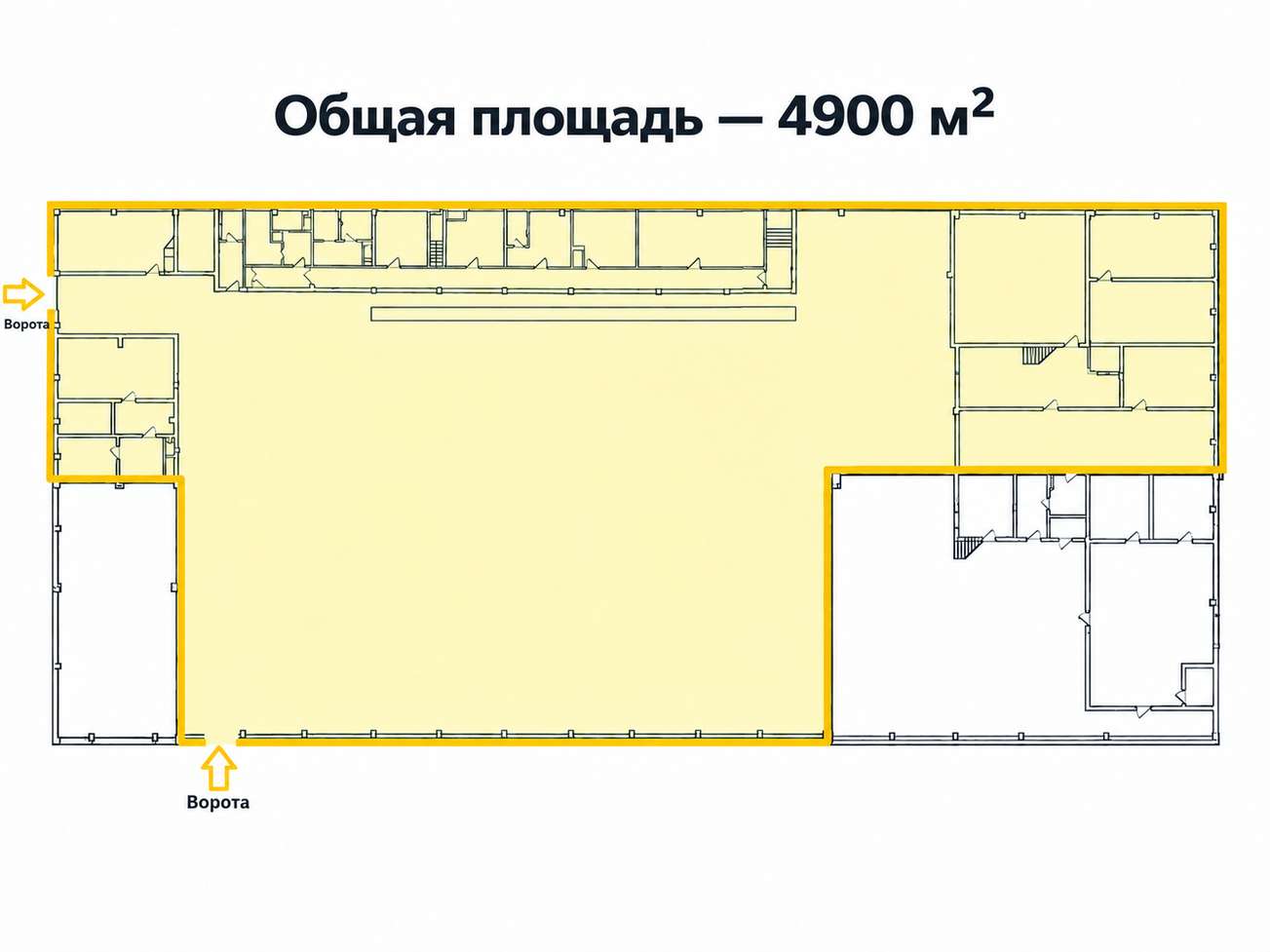 Схема помещения — Производство 4 900 м², литер Б